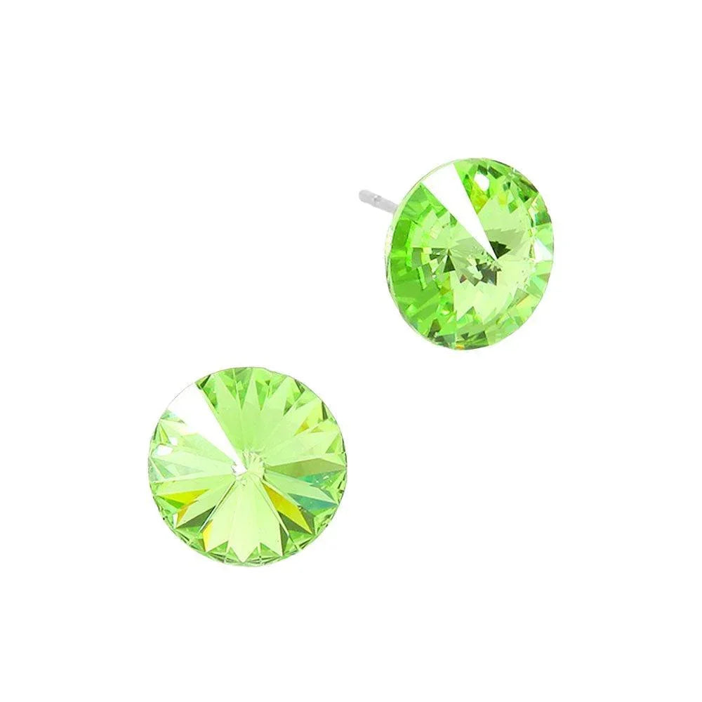 10 mm Round Crystal Stud Earrings - Jewelry Store by Erik Rayo