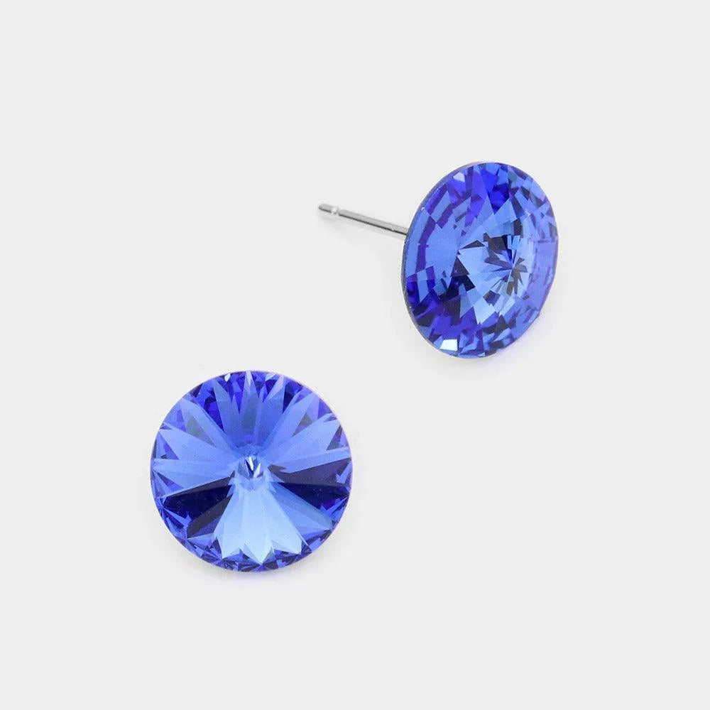 10 mm Round Crystal Stud Earrings - Jewelry Store by Erik Rayo