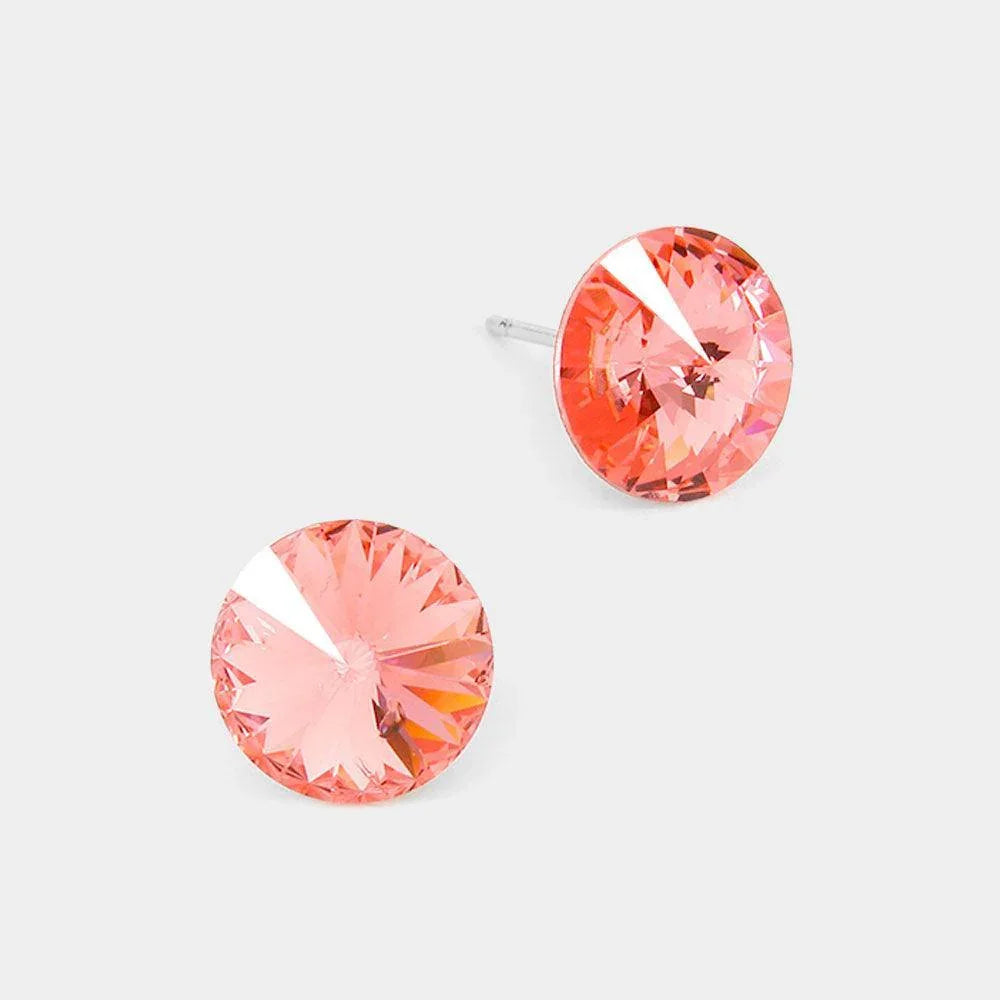 10 mm Round Crystal Stud Earrings - Jewelry Store by Erik Rayo