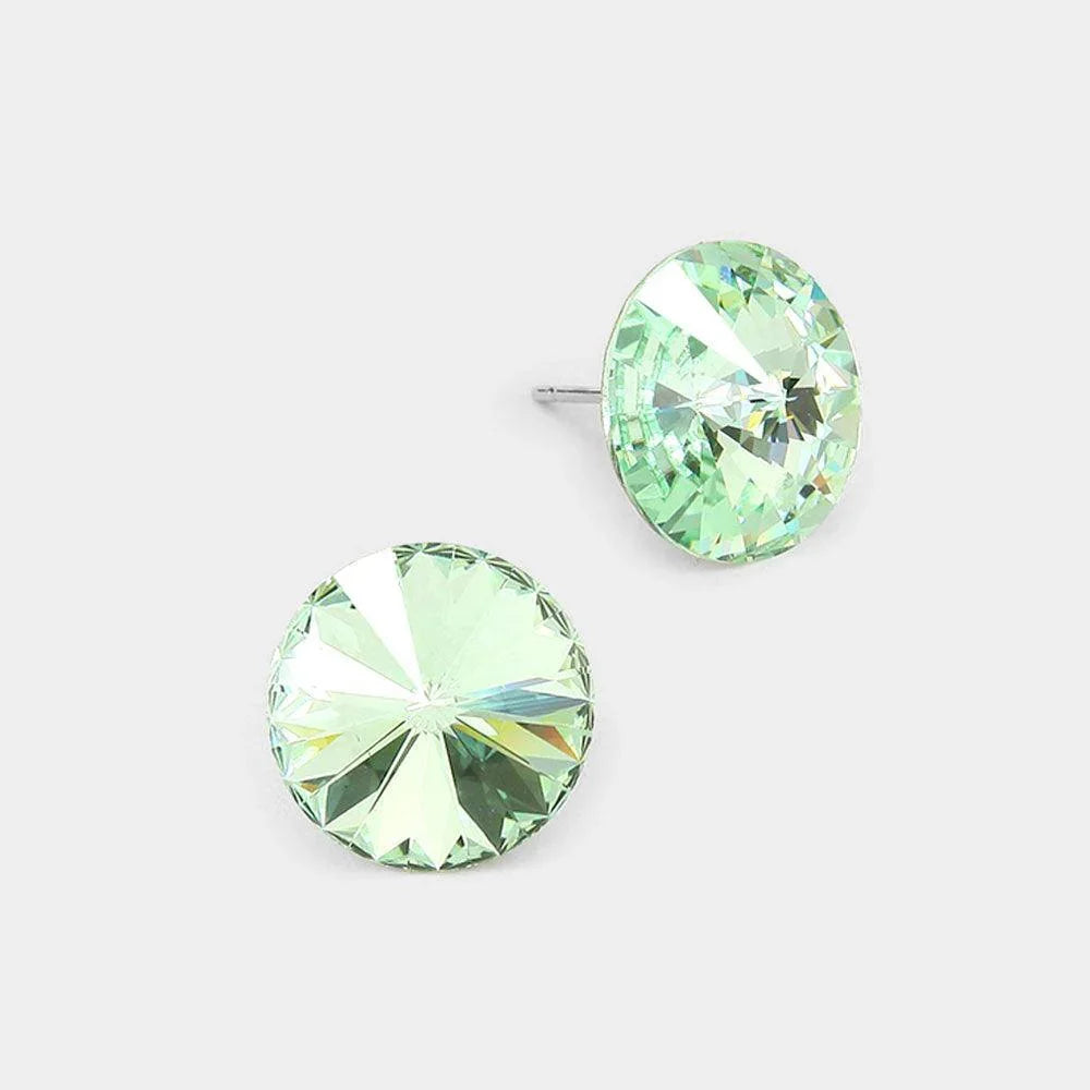 15mm Genuine Crystal Stud Earrings - Jewelry Store by Erik Rayo