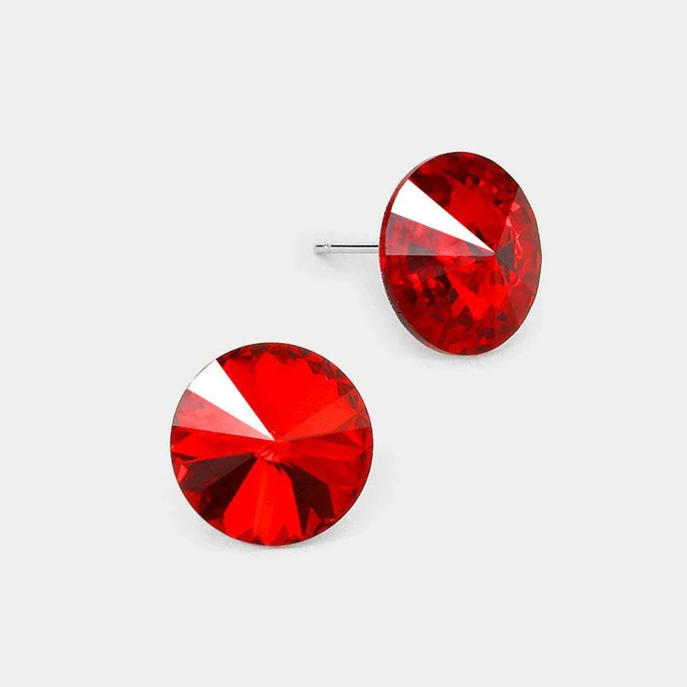 15mm Genuine Crystal Stud Earrings - Jewelry Store by Erik Rayo
