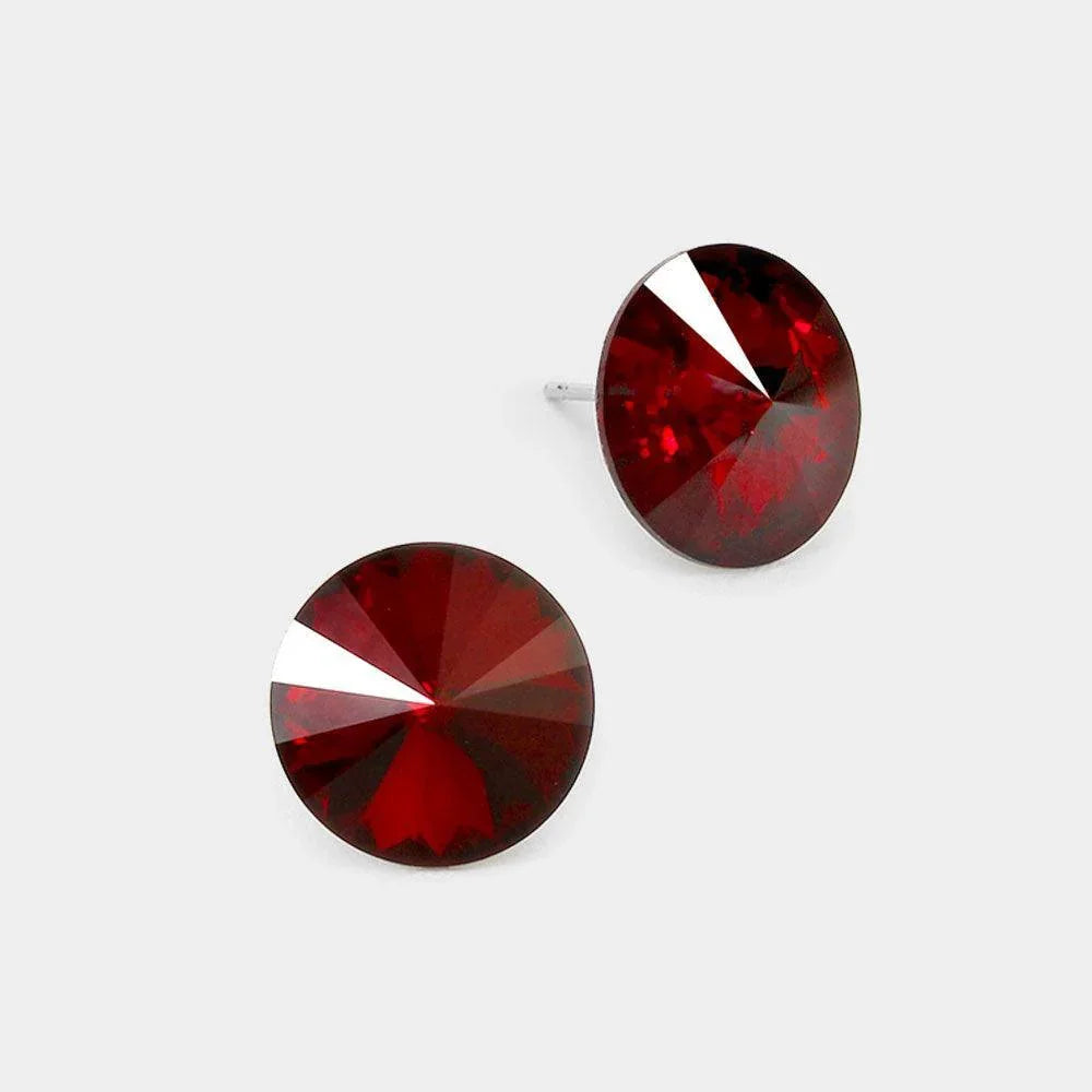 15mm Genuine Crystal Stud Earrings - Jewelry Store by Erik Rayo