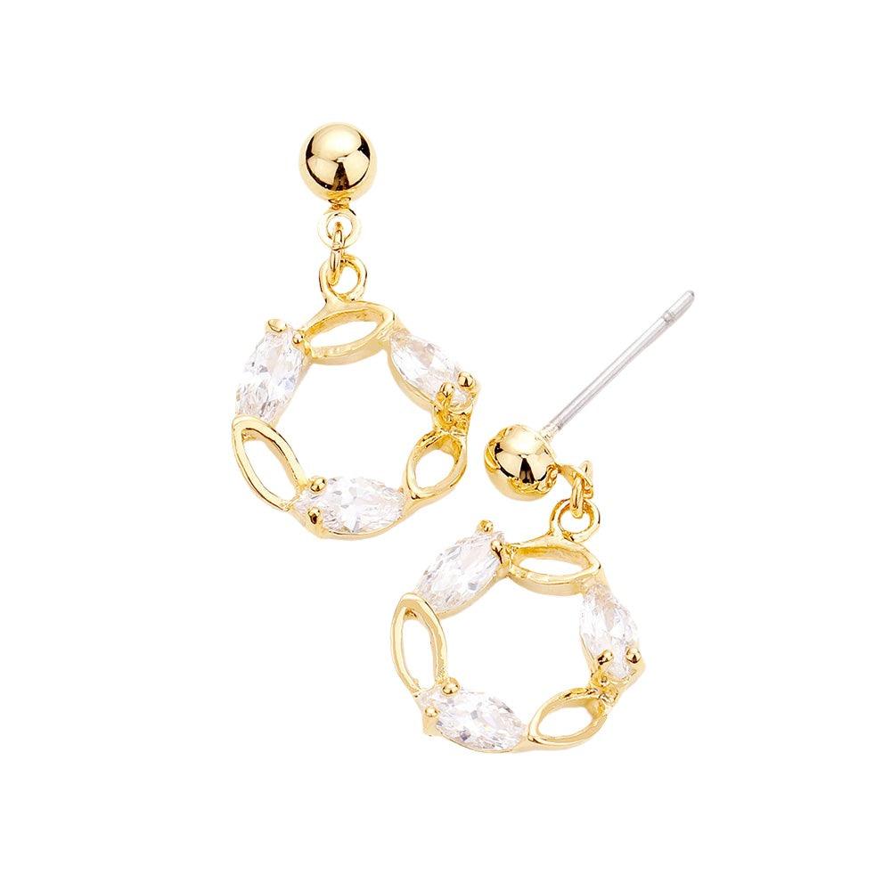 Gold WhimsiRing Cubic Zirconia Earrings