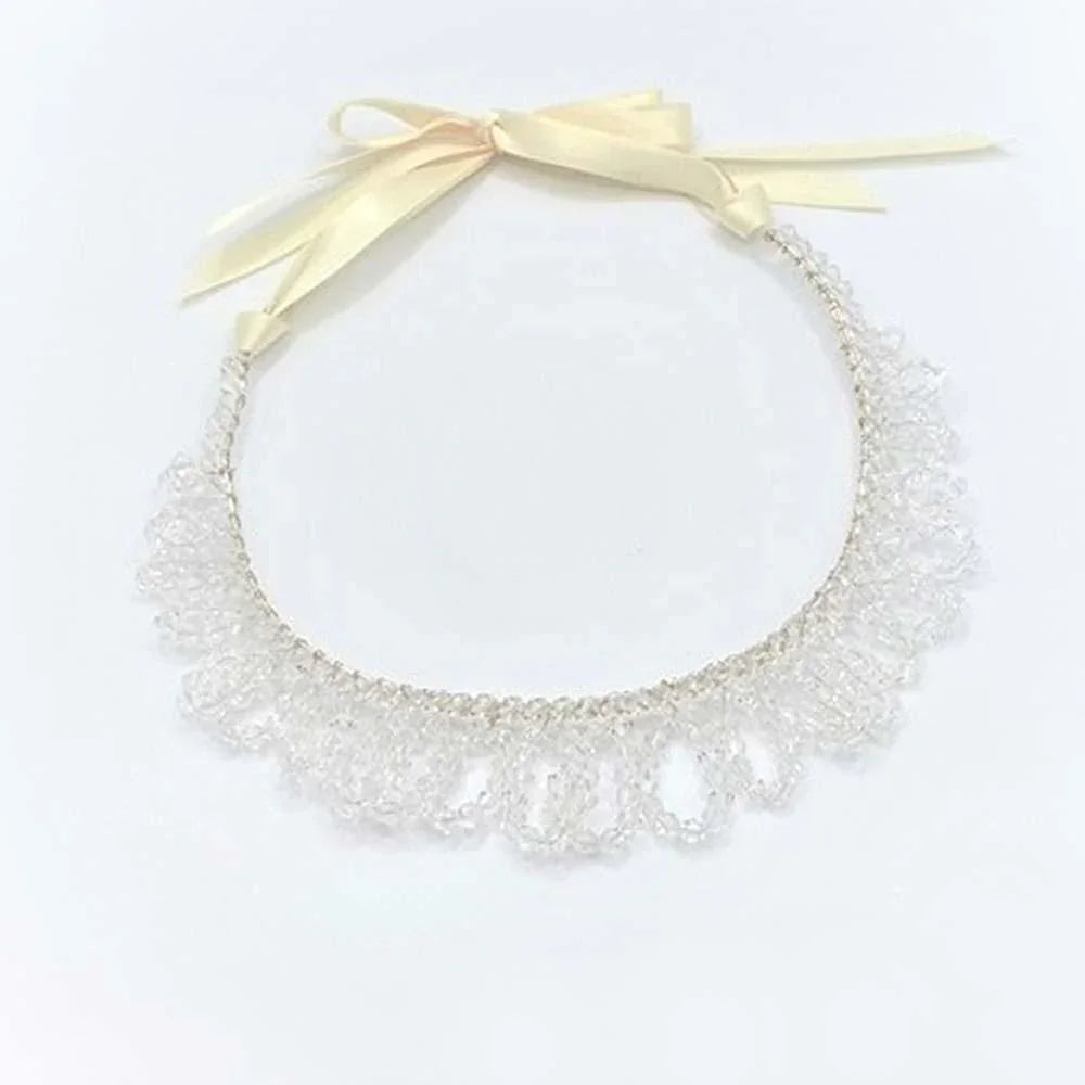 Gold Bicone Beaded Bun Wrap Headpiece / Necklace - Jewelry Store by Erik Rayo