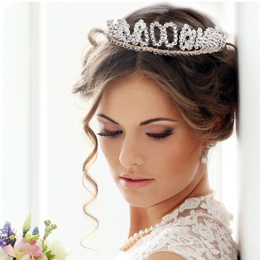 Gold Bicone Beaded Bun Wrap Headpiece / Necklace - Jewelry Store by Erik Rayo
