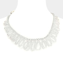 Load image into Gallery viewer, Silver Bicone Beaded Bun Wrap Headpiece / Necklace

