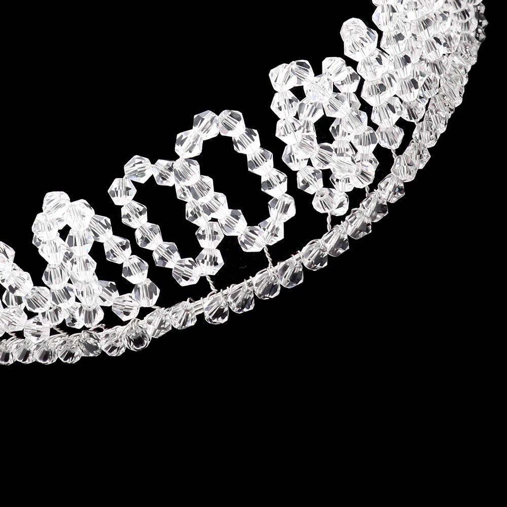 Silver Bicone Beaded Bun Wrap Headpiece / Necklace - Jewelry Store by Erik Rayo