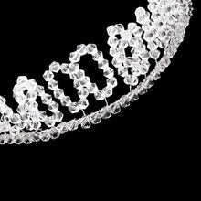 Load image into Gallery viewer, Silver Bicone Beaded Bun Wrap Headpiece / Necklace
