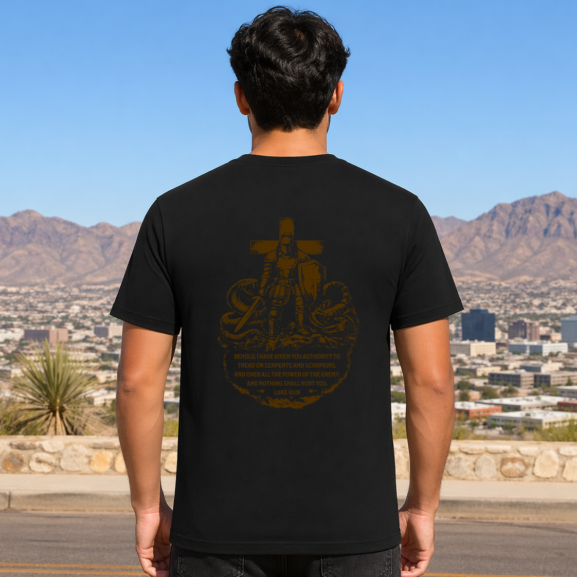 Full Armor of God Black Christian Shirt for Men and Women Unisex Sizes S-4XL