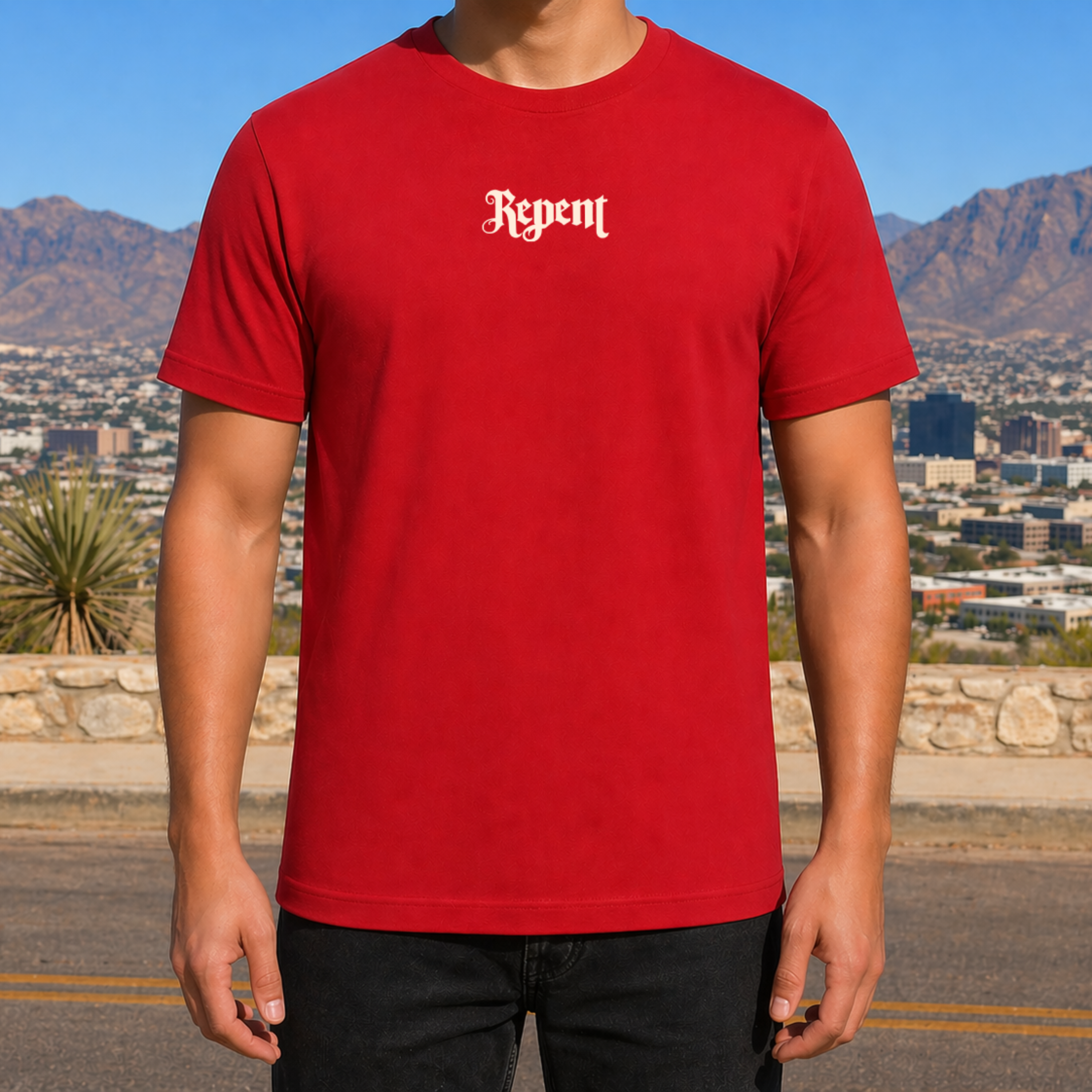 Repent Red Christian Shirt for Men and Women Unisex Sizes S-4XL