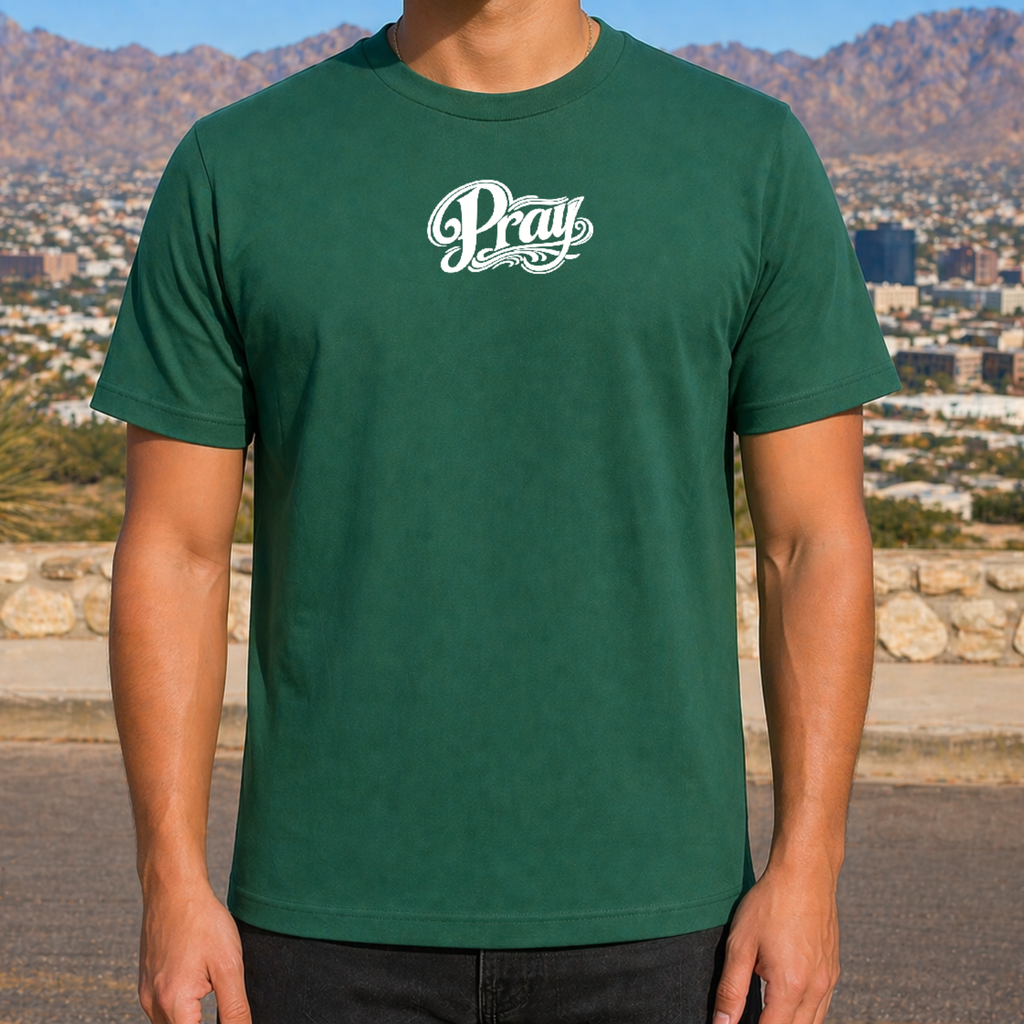 Pray Green Christian Shirt for Men and Women Unisex Sizes S-4XL