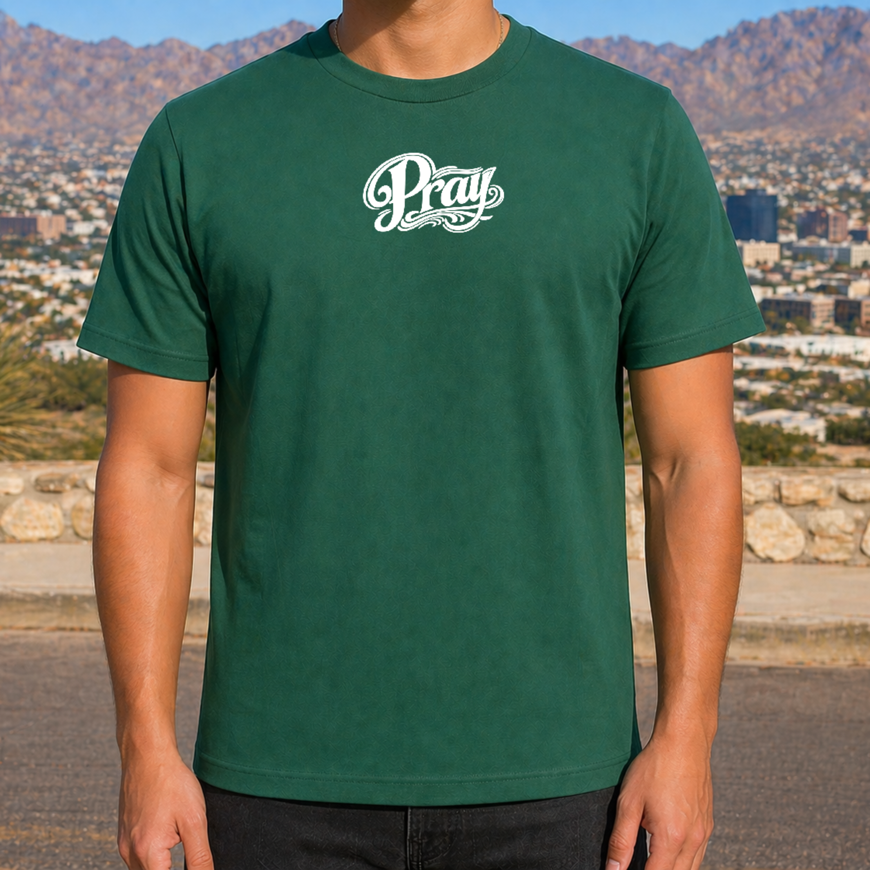 Pray Green Christian Shirt for Men and Women Unisex Sizes S-4XL