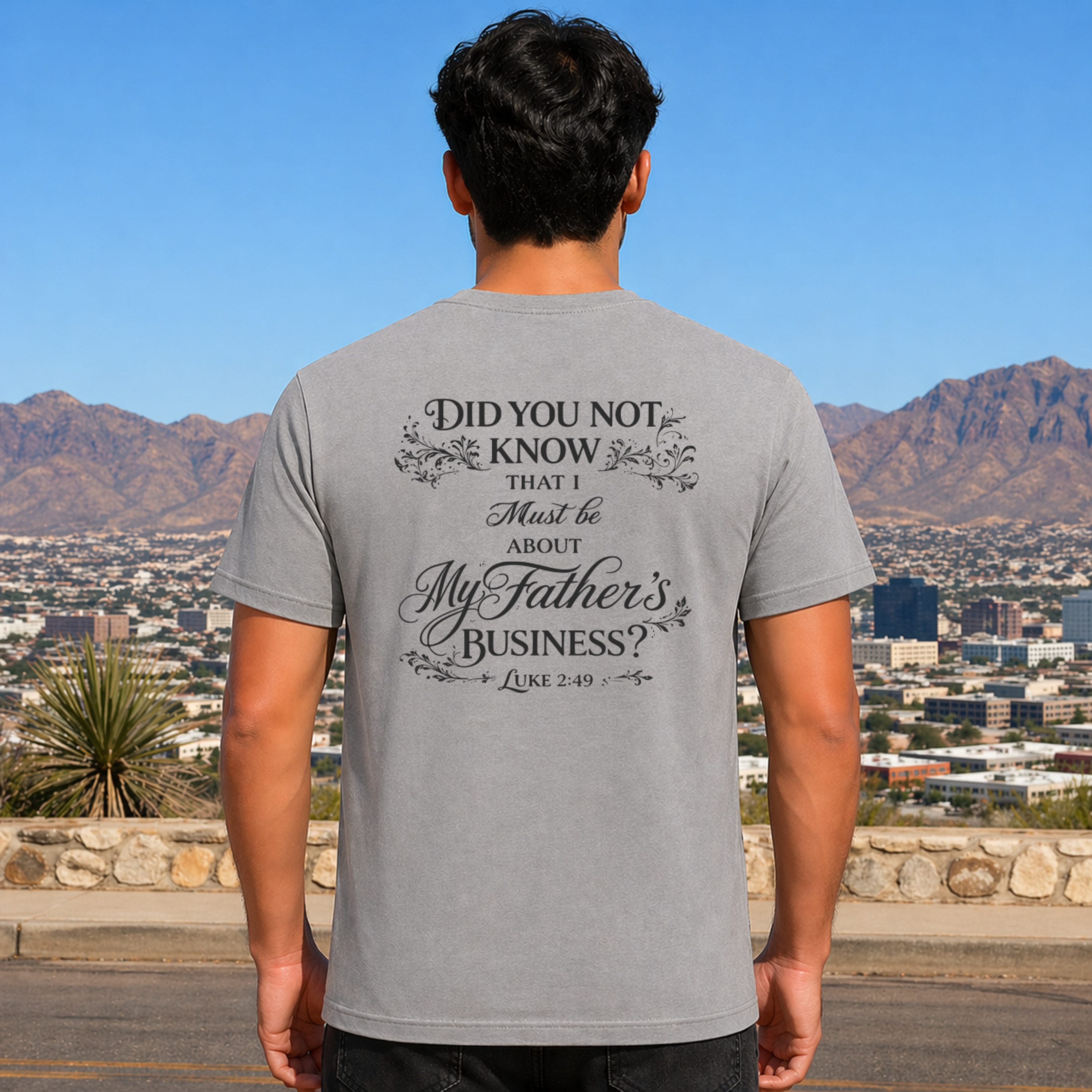 Kingdom Business Gray Christian Shirt for Men and Women Unisex Sizes S-4XL