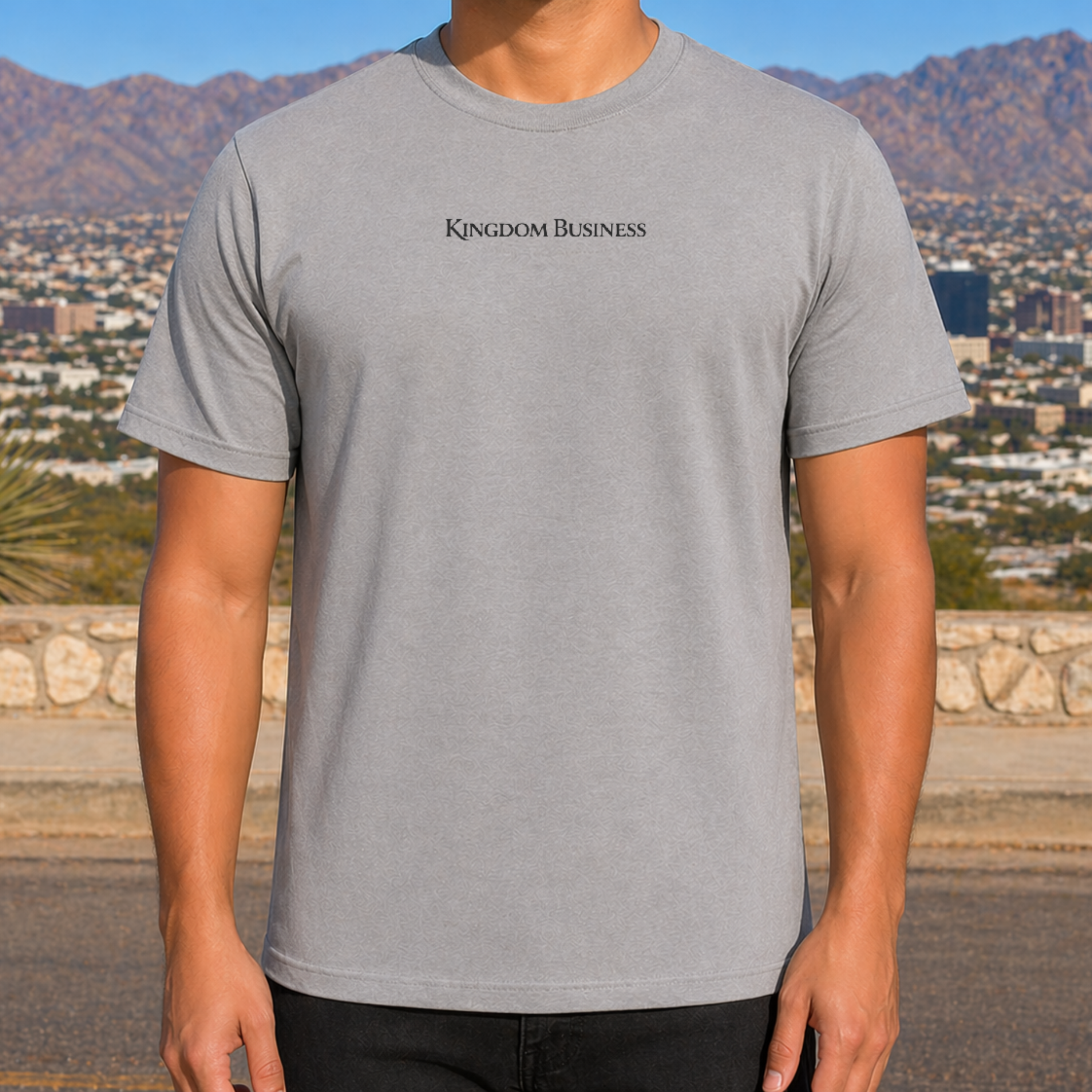 Kingdom Business Gray Christian Shirt for Men and Women Unisex Sizes S-4XL