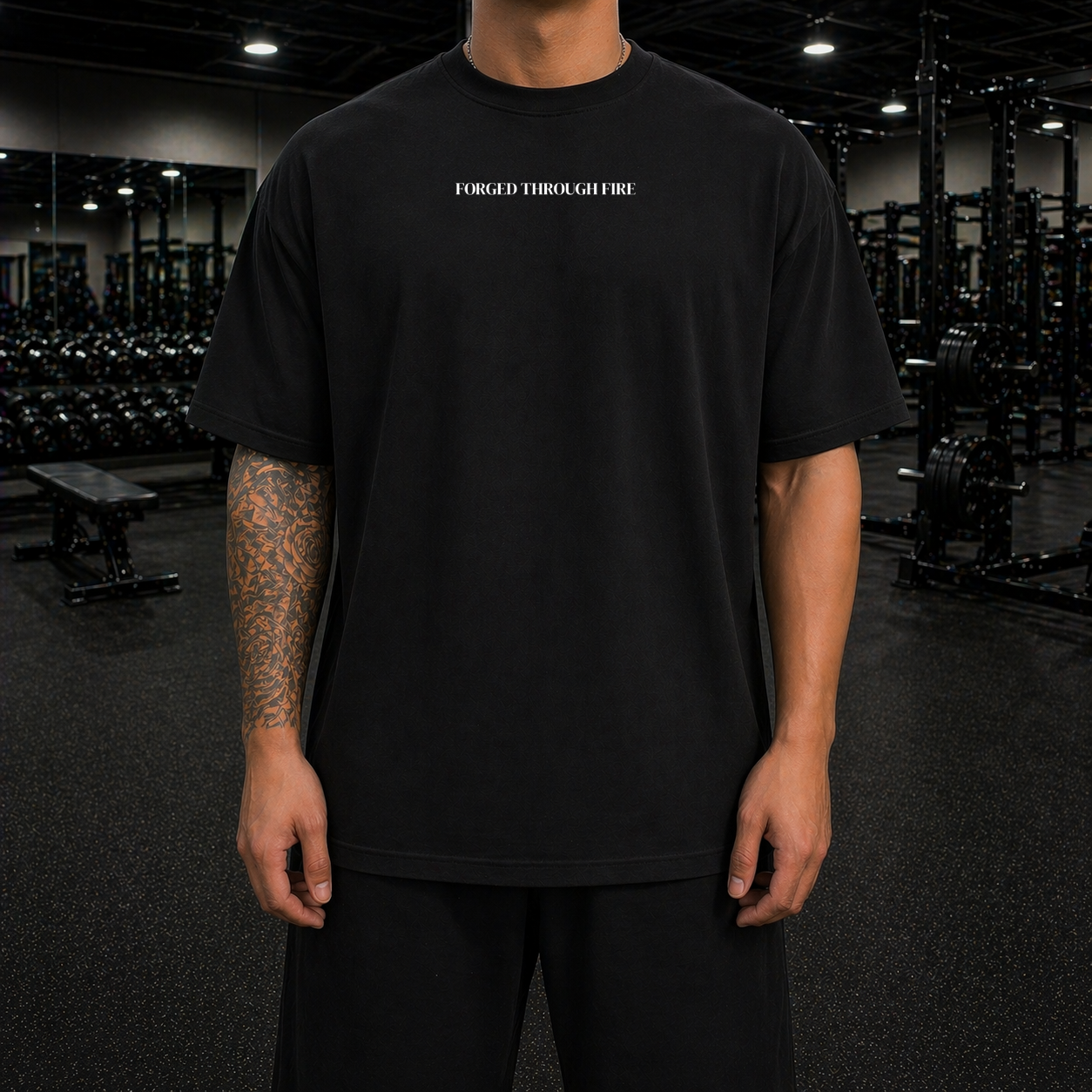 Lion & Gym Black Oversized Christian Shirt for Men and Women Unisex Sizes S-4XL