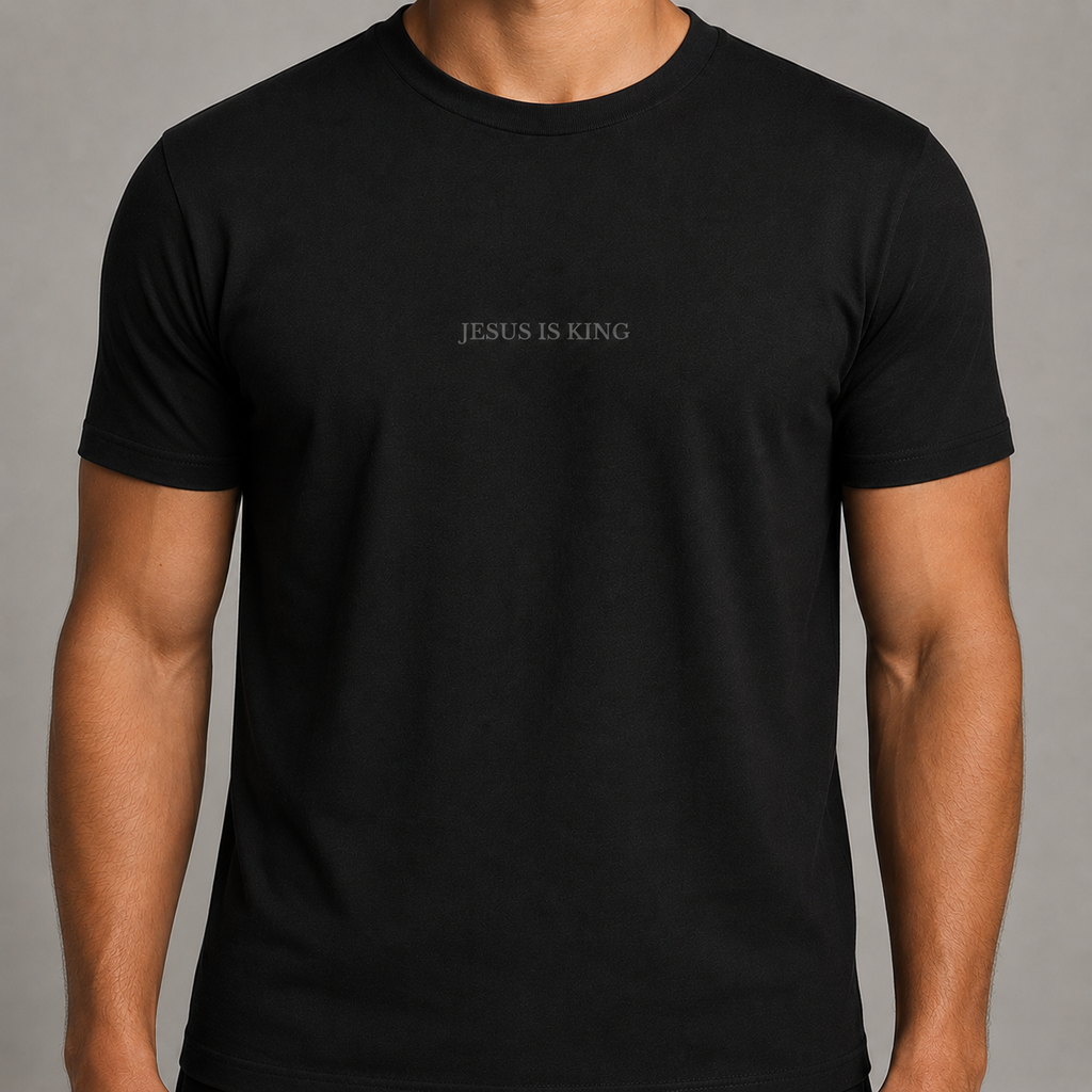 Jesus is King Black Christian Shirt for Men and Women Unisex Sizes S-3XL