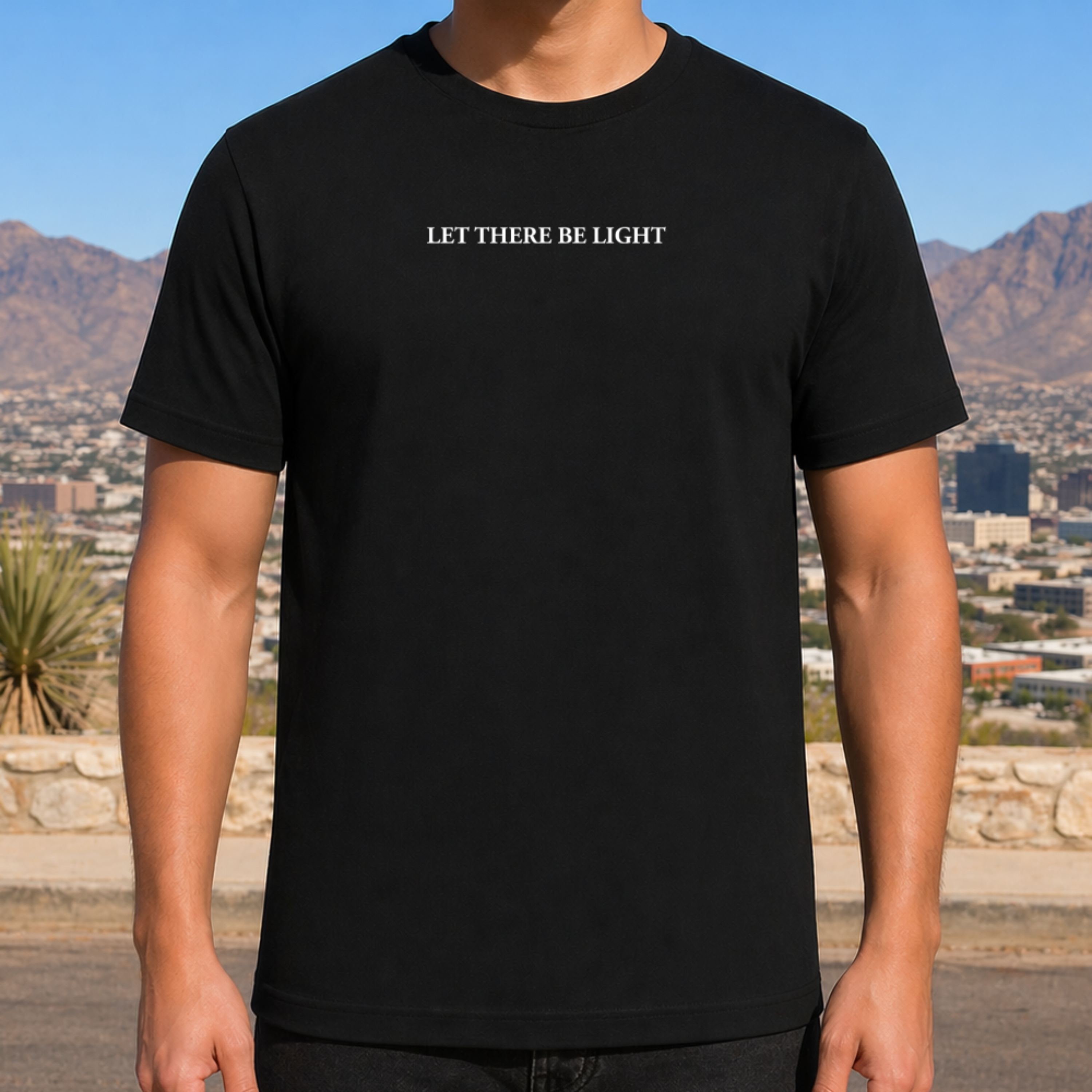Let There Be Light Black Christian Shirt for Men and Women Unisex Sizes S-4XL