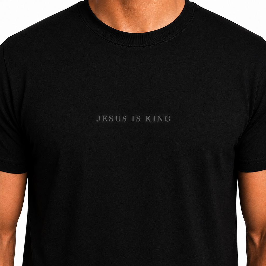 Jesus is King Black Christian Shirt for Men and Women Unisex Sizes S-3XL