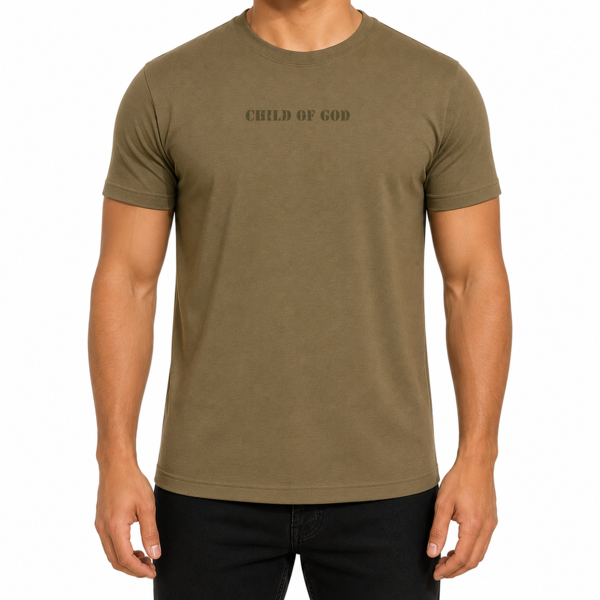 Child of God Christian Shirt in Coyote Brown Military Green Sizes S-3XL