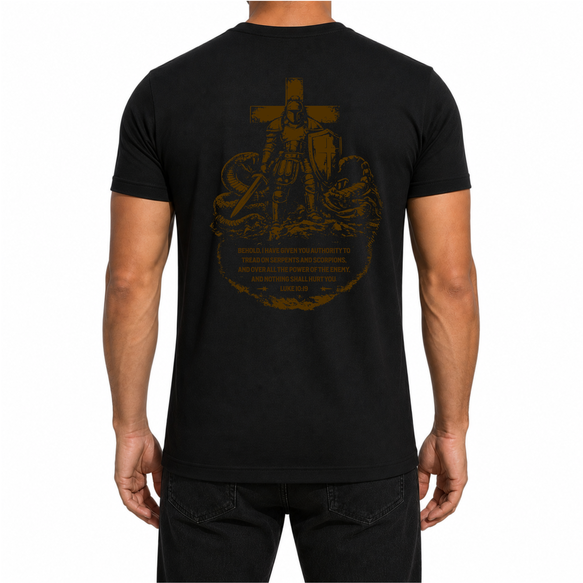 Full Armor of God Black Christian Shirt for Men and Women Unisex Sizes S-4XL