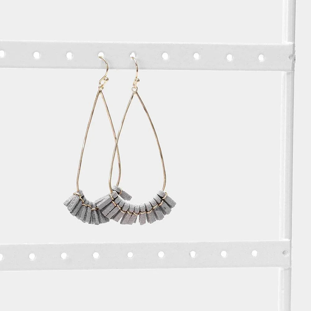 White 3 Row Earrings Display Stand Rack - Jewelry Store by Erik Rayo