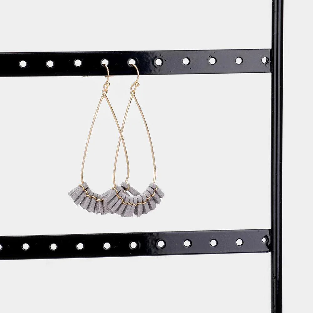 Black 3 Row Earrings Display Stand Rack - Jewelry Store by Erik Rayo