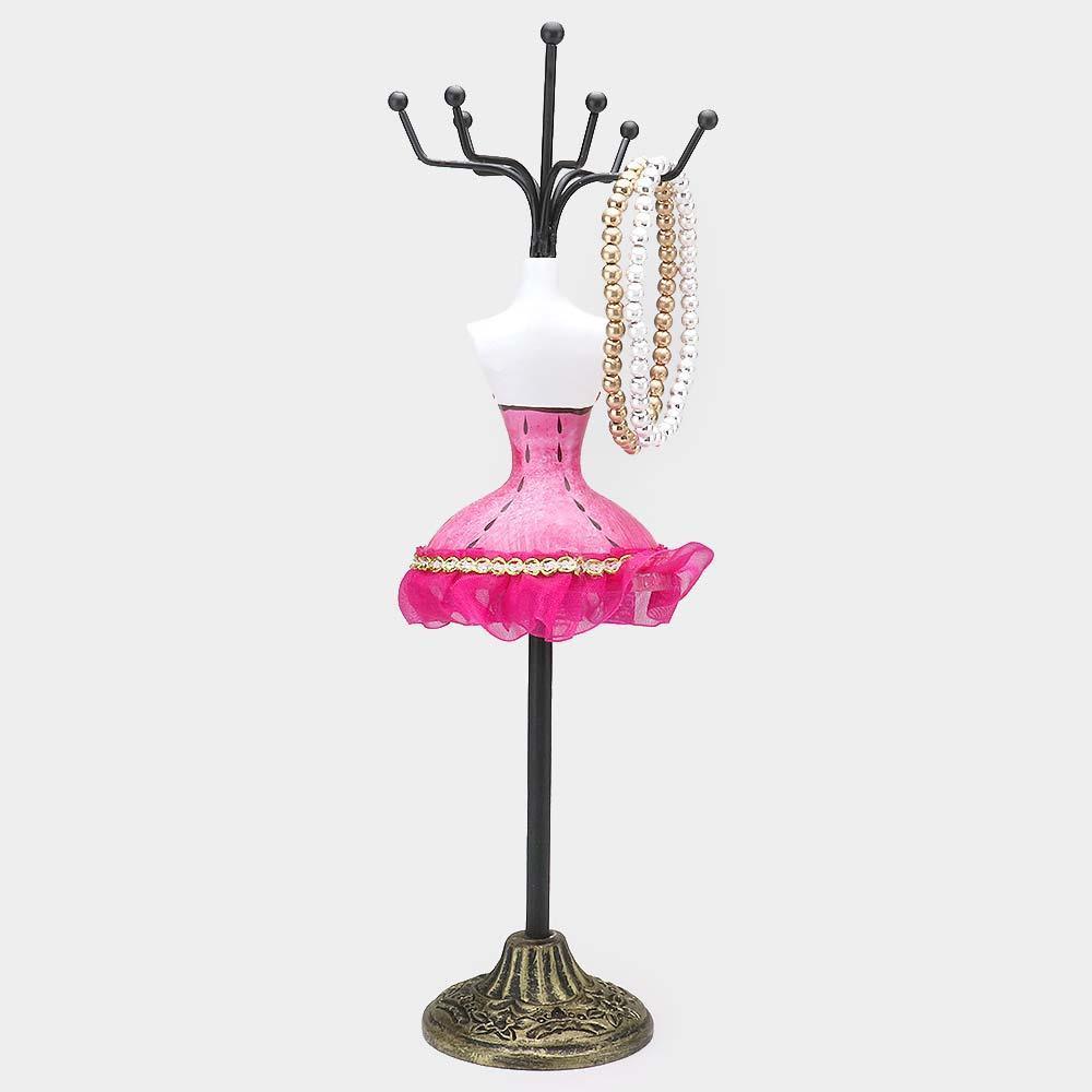 Pink Dress Jewelry Stand Holder Organizer - Jewelry Store by Erik Rayo