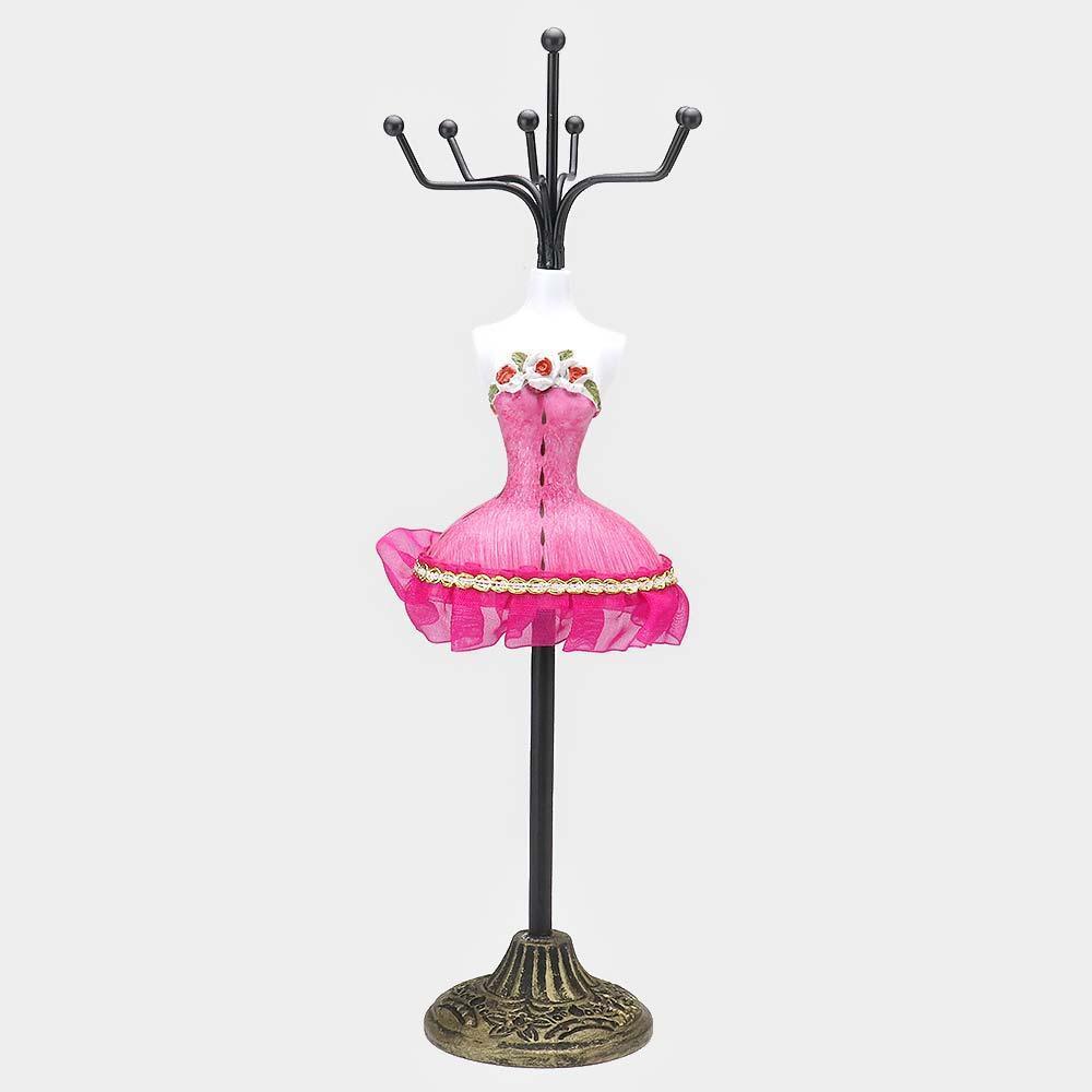 Pink Dress Jewelry Stand Holder Organizer - Jewelry Store by Erik Rayo