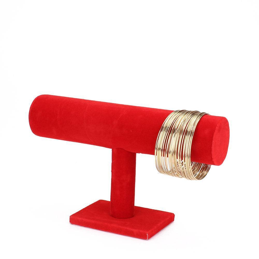 Red Velvet Tbar Jewelry Display Stand - Jewelry Store by Erik Rayo