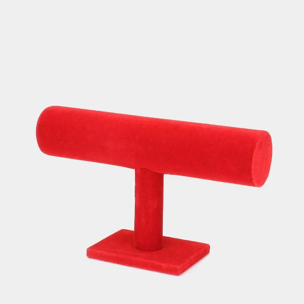 Red Velvet Tbar Jewelry Display Stand - Jewelry Store by Erik Rayo