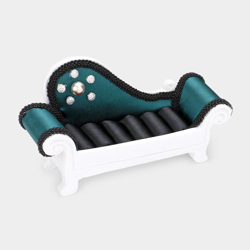 Green Floral Pointed Sofa Ring Display Stand