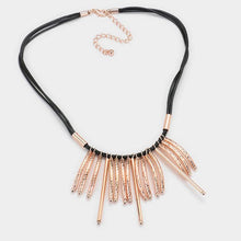 Load image into Gallery viewer, Pink Metal fringe bars necklace
