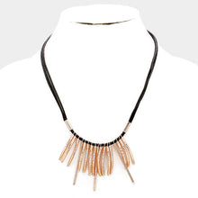 Load image into Gallery viewer, Pink Metal fringe bars necklace
