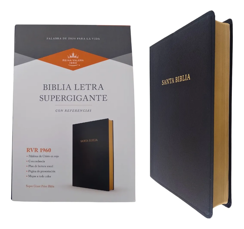 Biblia RVR 1960 Letra Súper Gigante Símulacion Piel con Índice - IRREGULAR