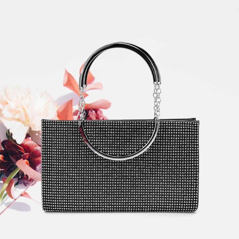 Bling Rectangle Top Handle / Crossbody / Evening Bag - Jewelry Store by Erik Rayo