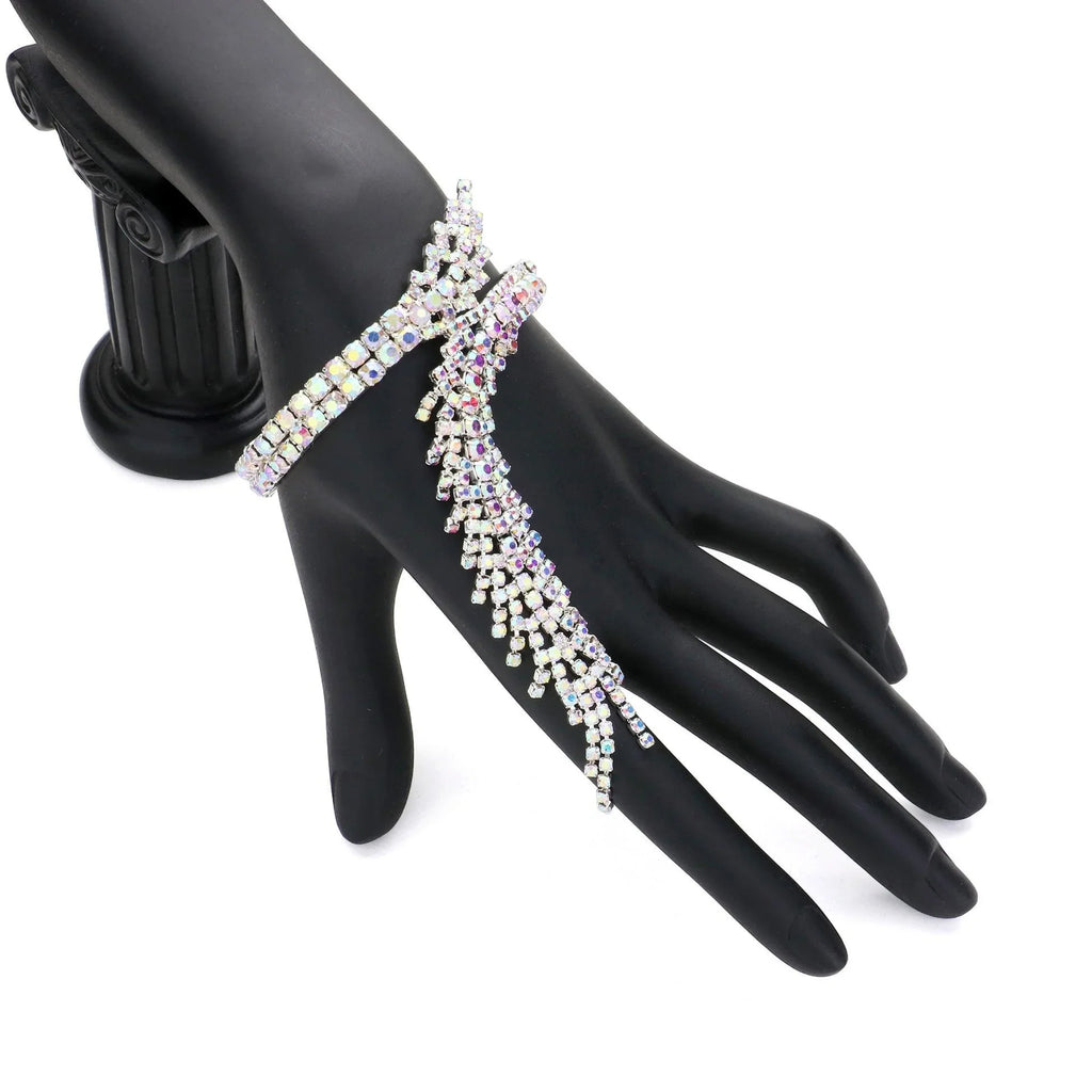 Gold Rhinestone Paved Adjustable Evening Bracelet - Jewelry Store by Erik Rayo