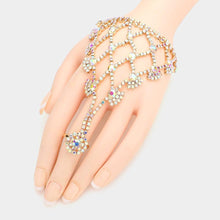 Load image into Gallery viewer, Gold Bubble Stone Hand Chain Evening Bracelet
