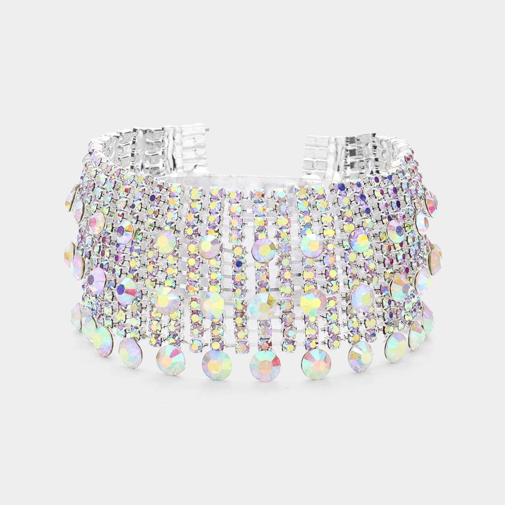 Silver Rhinestone Evening Bracelet - Jewelry Store by Erik Rayo