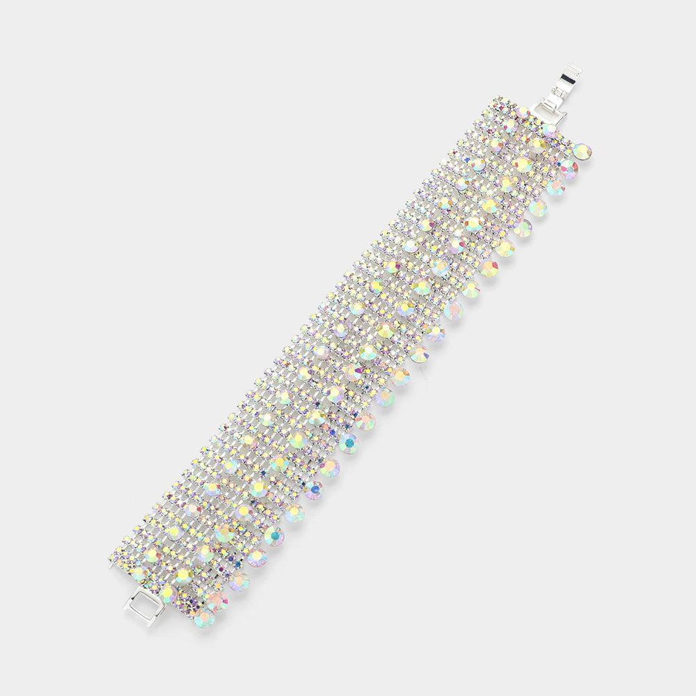 Silver Rhinestone Evening Bracelet - Jewelry Store by Erik Rayo