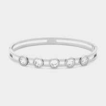 Load image into Gallery viewer, Round Stone Pointed Stainless Steel Bracelet
