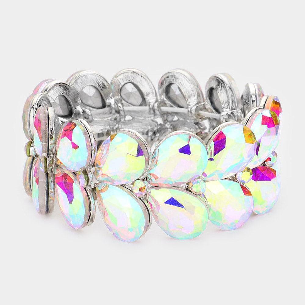 Teardrop Stone Embellished Evening Bracelet - Jewelry Store by Erik Rayo