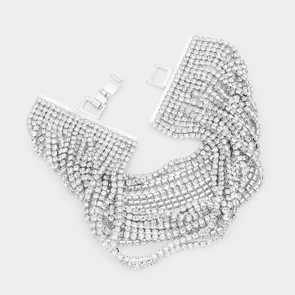Multi Layered Rhinestone Evening Bracelet - Jewelry Store by Erik Rayo