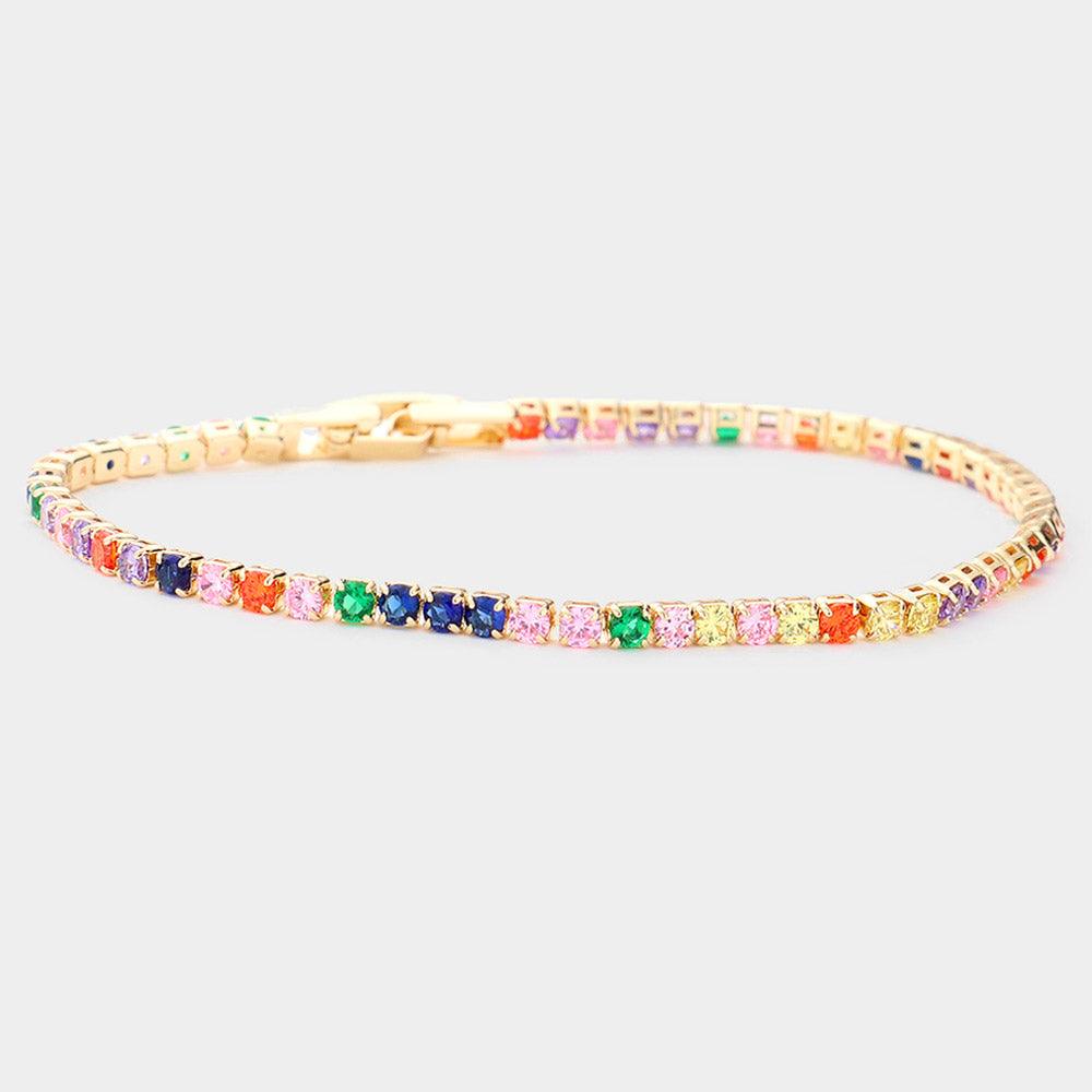 Brass Metal Tennis Evening Bracelet - Jewelry Store by Erik Rayo