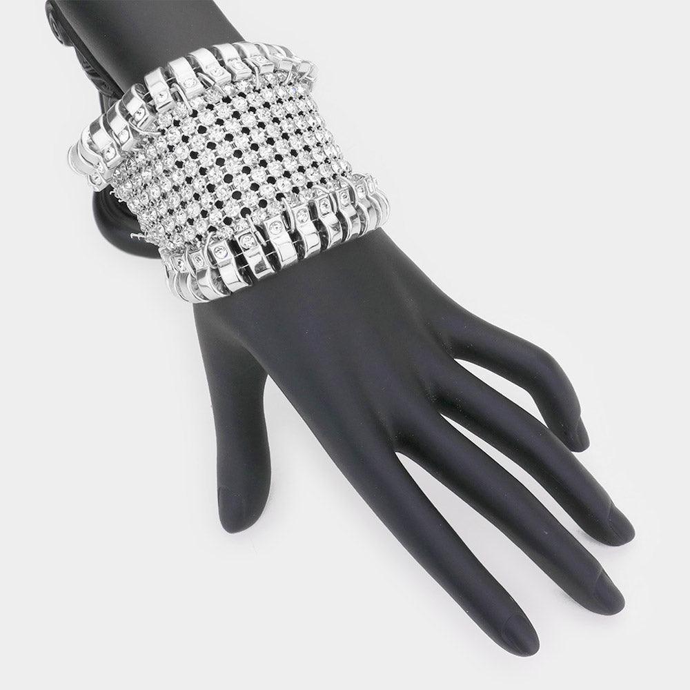 Rhinestone Embellished Evening Bracelet - Jewelry Store by Erik Rayo