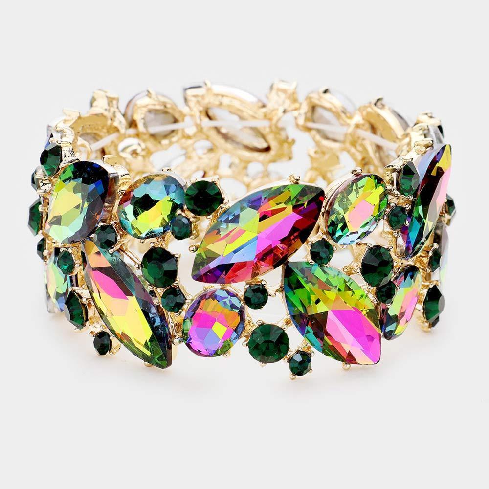 Marquise Crystal Stretch Evening Bracelet - Jewelry Store by Erik Rayo