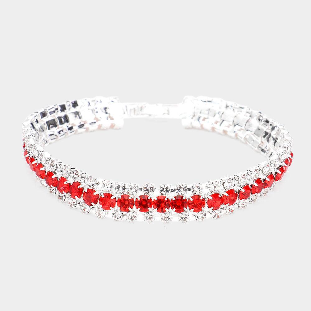 Silver Crystal Rhinestone Evening Bracelet - Jewelry Store by Erik Rayo