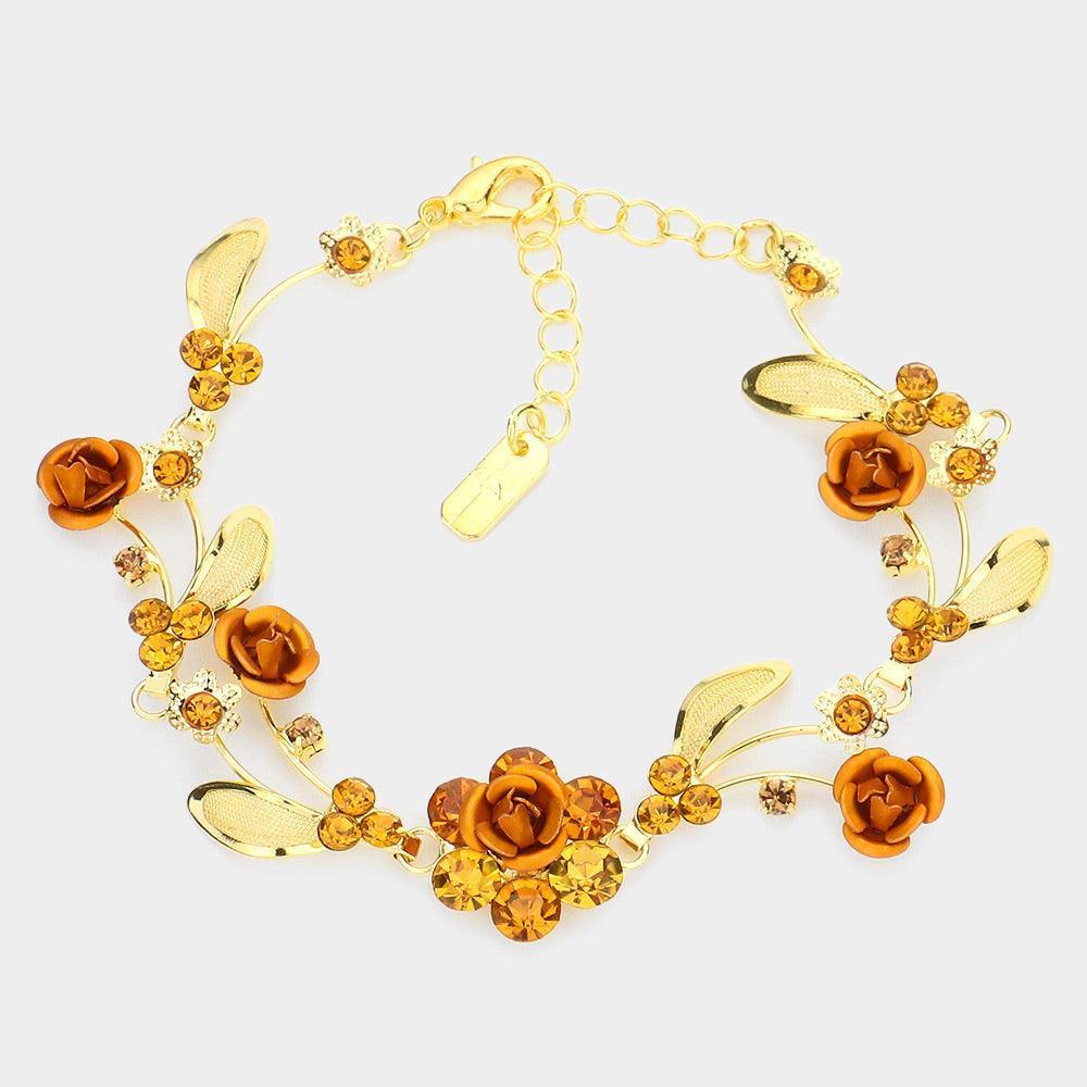Gold Rose Wrap Evening Bracelet - Jewelry Store by Erik Rayo
