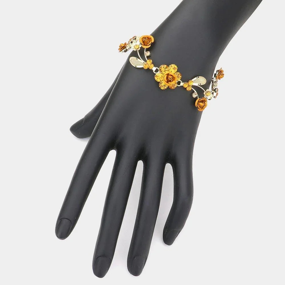 Gold Rose Wrap Evening Bracelet - Jewelry Store by Erik Rayo