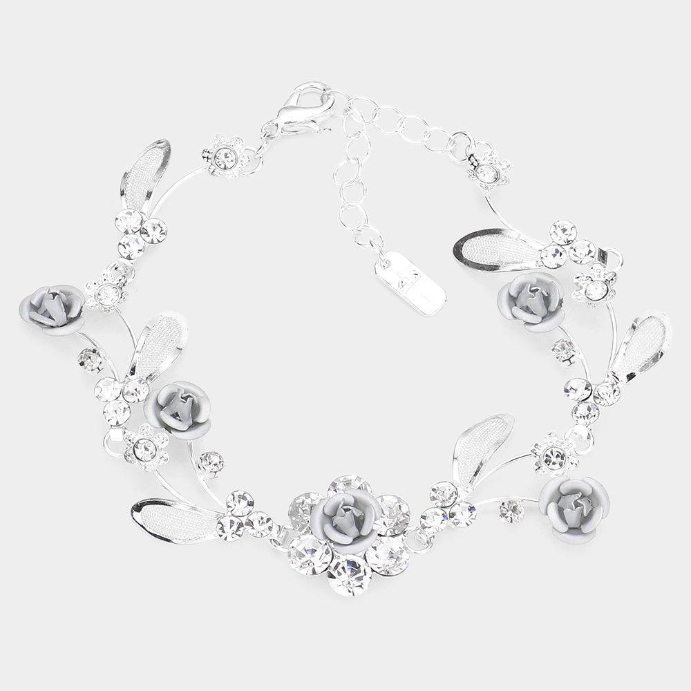 White Rose Wrap Evening Bracelet - Jewelry Store by Erik Rayo