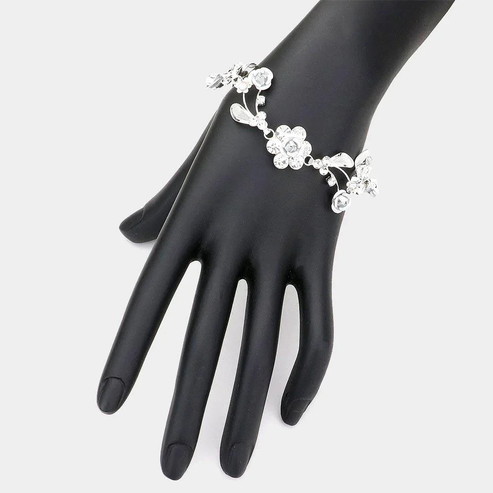 White Rose Wrap Evening Bracelet - Jewelry Store by Erik Rayo